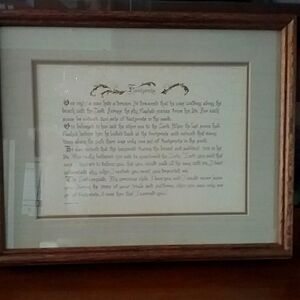 Footprints Framed Wording Signage
